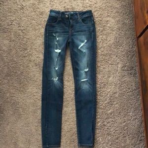 AMERICAN EAGLE SUPER STRETCH HI-RISE JEGGING 0